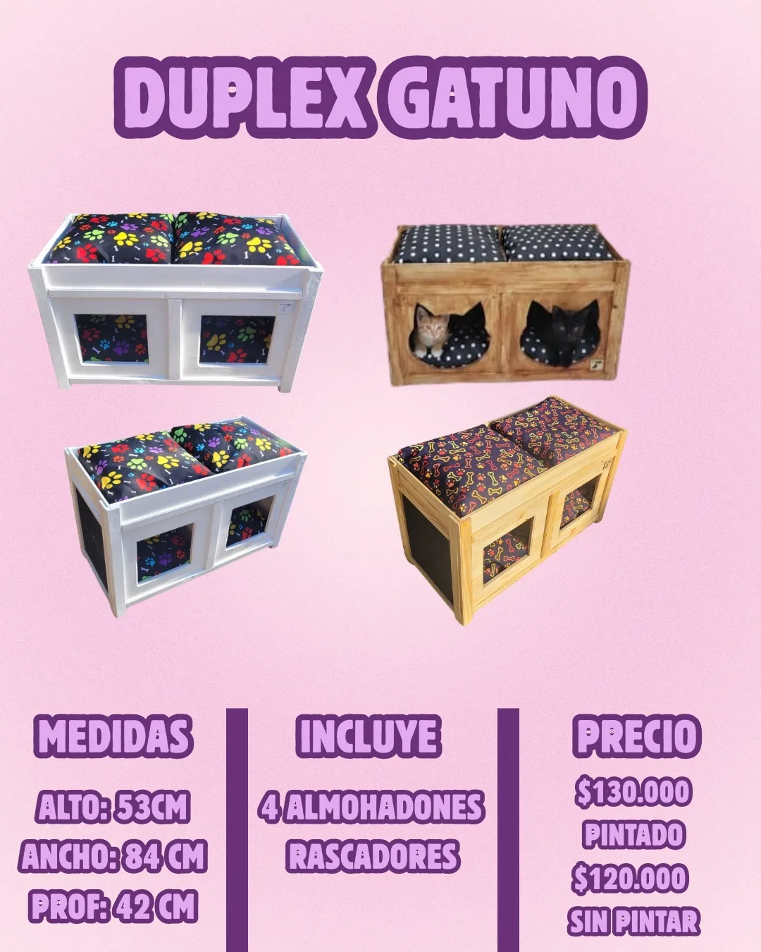Dúplex con Cuna y Rascador para gatos – El Shopping de los Bigotes