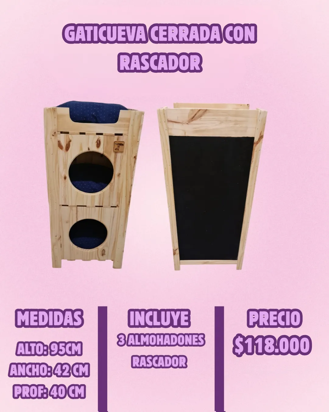 Gaticueva Cerrada con Rascador para gatos – El Shopping de los Bigotes