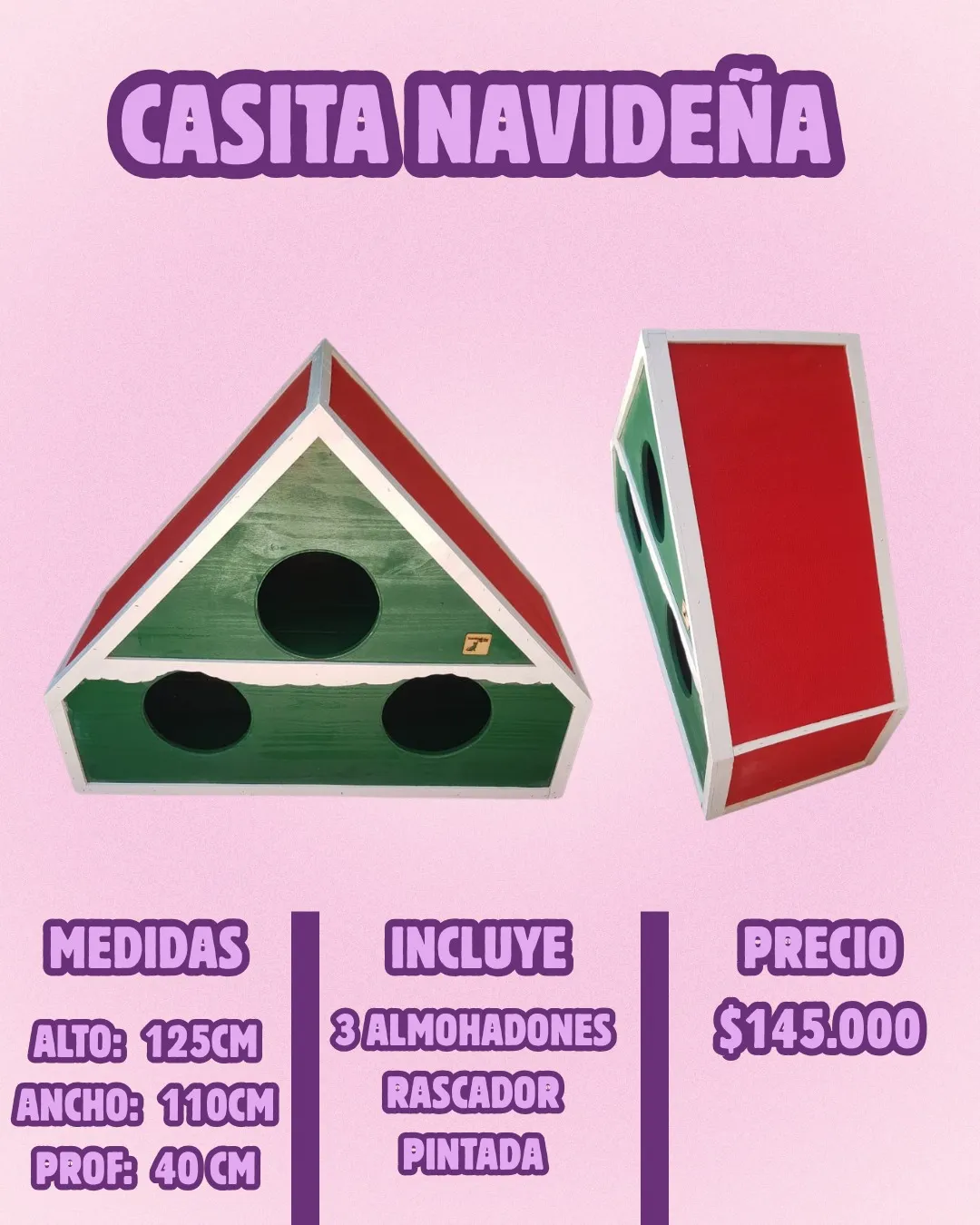 Casita Navideña para gatos – El Shopping de los Bigotes